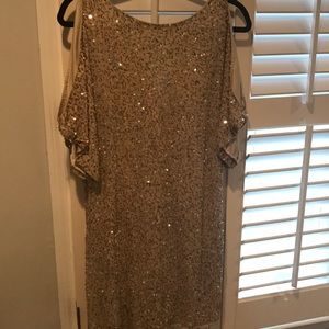 Sequined Aidan Mattox party dress